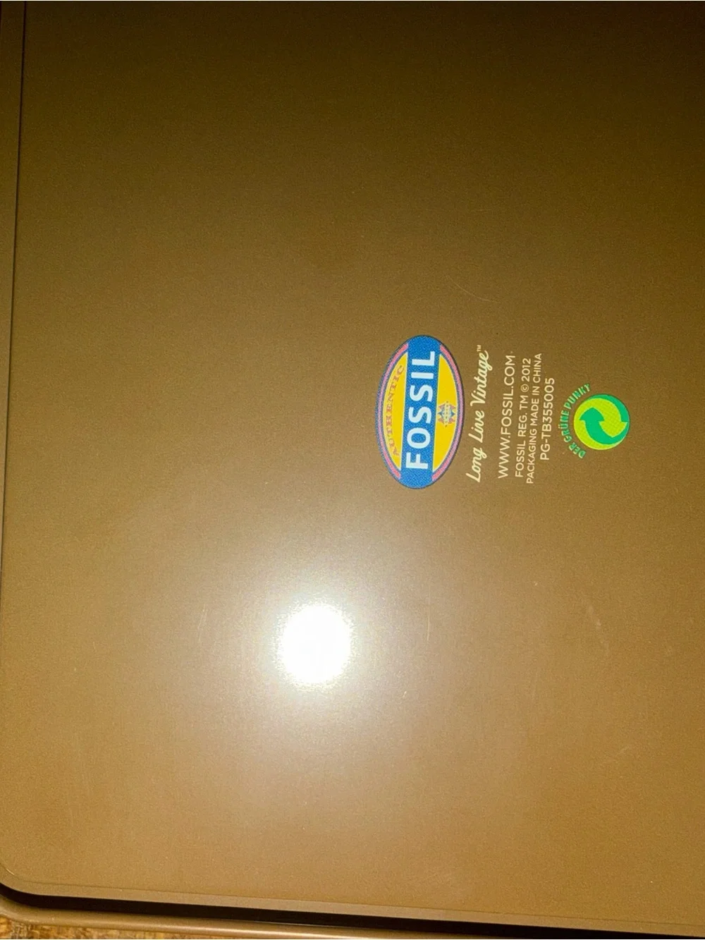 Fossil Woodgrain Laptop Sleeve in Dark Green